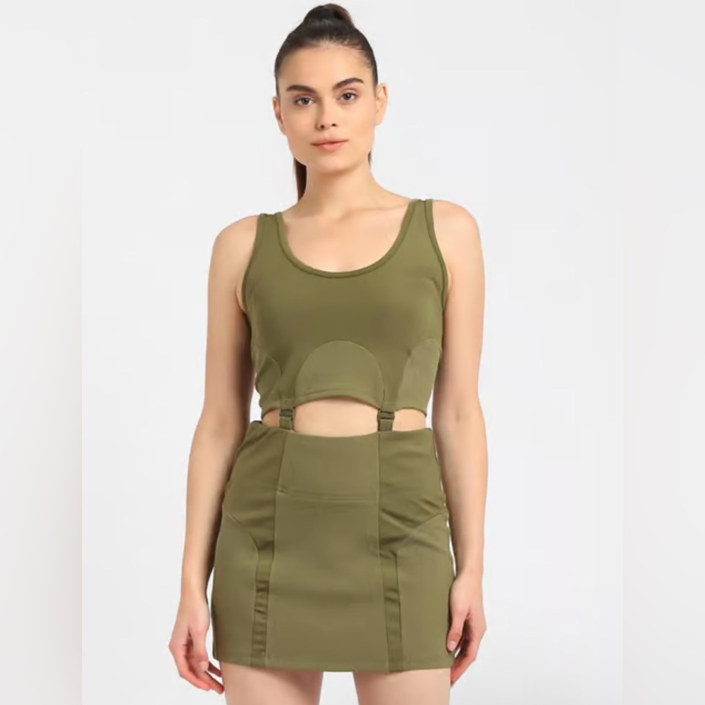 Adidas Olive Green Mini Dress